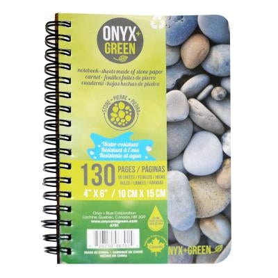 Bb-Notebk 4x6 Side Coil 65 Rul by Onyx + Green
