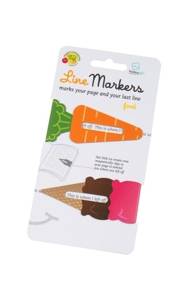 Linemarkers - Food (Magnetic Bookmark) by Thinking Gifts