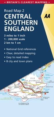 Central Southern England Road Map: Central Southern England 2. by Aa Publishing