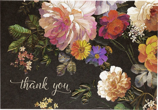Midnight Floral Thank You Notes (Stationery, Note Cards, Boxed Cards) by Peter Pauper Press Inc