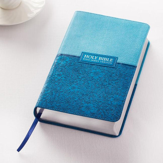 KJV Giant Print Lux-Leather Blue by 