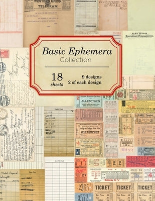 Basic Ephemera Collection: 18 sheets - 9 designs - 2 of each design by Journals, Ilopa