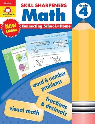 Skill Sharpeners: Math, Grade 4 Workbook by Evan-Moor Corporation