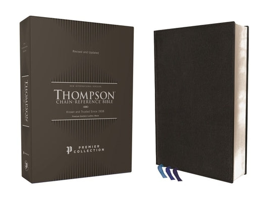 Niv, Thompson Chain-Reference Bible, Premium Goatskin Leather, Black, Premier Collection, Black Letter, Art Gilded Edges, Comfort Print by Thompson, Frank Charles