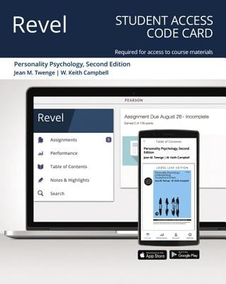 Revel for Personality Psychology: Understanding Yourself and Others -- Access Card by Twenge, Jean