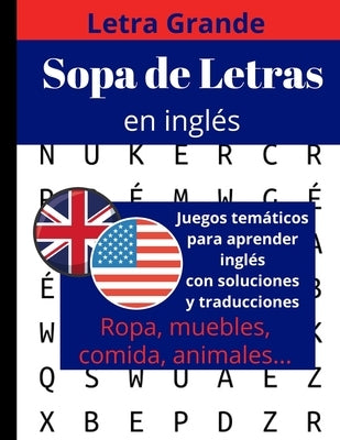 Sopa de letras en inglès: libro de sopa de letras para adultos y mayores by Para Adultos Y. Mayores, Sopa de Letras