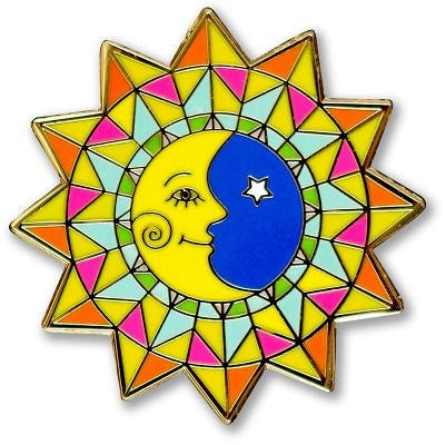 Enamel Pin Sun & Moon by Peter Pauper Press, Inc