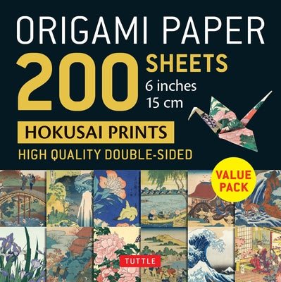 Origami Paper 200 Sheets Hokusai Prints 6 (15 CM): Tuttle Origami Paper: Double-Sided Origami Sheets Printed with 12 Different Designs (Instructions f by Tuttle Studio