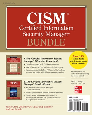 Cism Certified Information Security Manager Bundle by Gregory, Peter H.