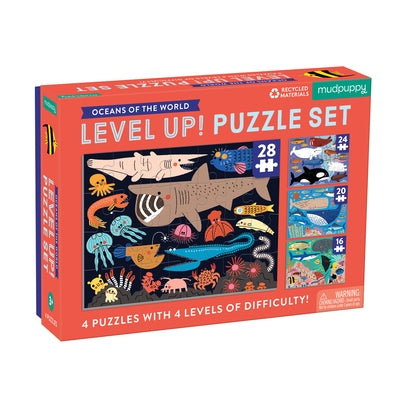 Oceans of the World Level Up! Puzzle Set by Galison Mudpuppy