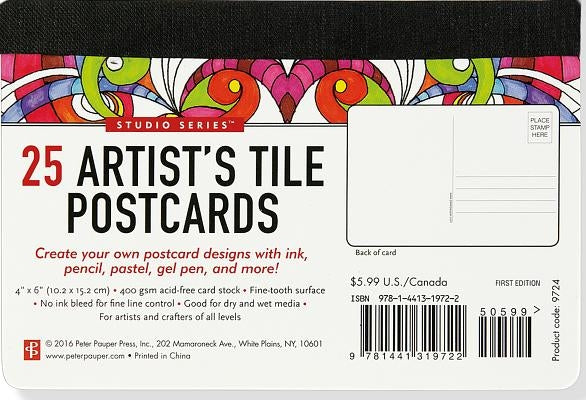 Artist Tile Postcards by Peter Pauper Press, Inc