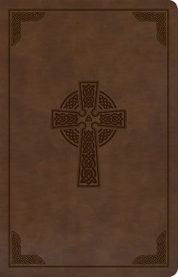 KJV Large Print Personal Size Reference Bible, Brown Celtic Cross Leathertouch by Holman Bible Staff