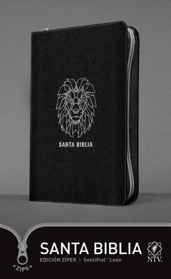 Santa Biblia Ntv, Edición Zíper, León (Sentipiel, Negro) by Tyndale