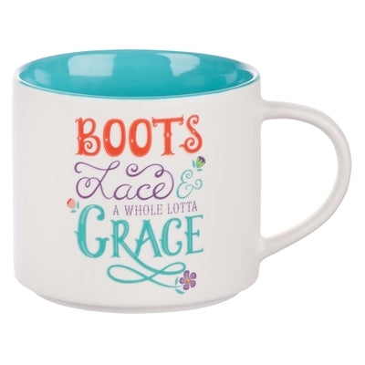Bless Your Soul Novelty Mug, Boots Lace Grace, Microwave/Dishwasher Safe 18oz, White Ceramic by Christian Art Gifts