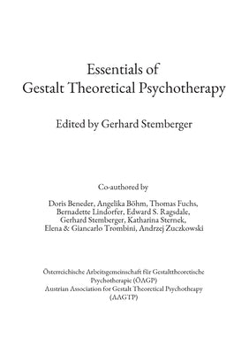 Essentials of Gestalt Theoretical Psychotherapy by Beneder, Doris