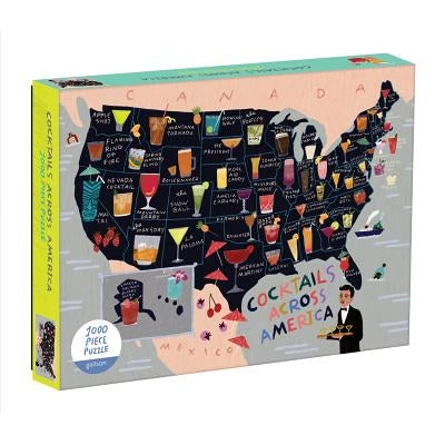 Cocktail Map of the USA 1000 Piece Puzzle by Galison