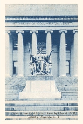 Vintage Journal Library, Statue, Columbia University, New York City by Found Image Press