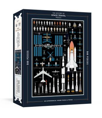 The History of Space Travel Puzzle: Astronomical 500-Piece Jigsaw Puzzle & Poster: Jigsaw Puzzles for Adults by Pop Chart Lab