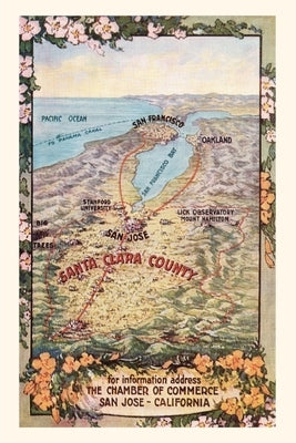 Vintage Journal Map of Santa Clara County, San Jose, California by Found Image Press