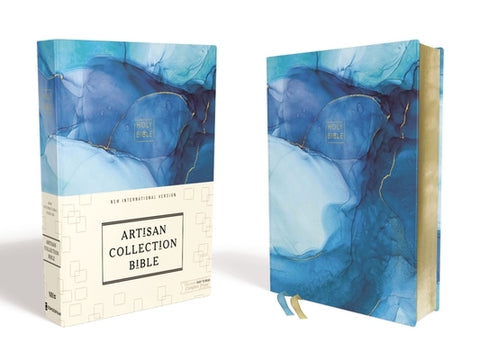 Niv, Artisan Collection Bible, Cloth Over Board, Blue, Art Gilded Edges, Red Letter Edition, Comfort Print by Zondervan