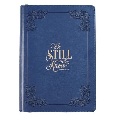 Journal Classic Zippered Luxleather Be Still - Psa 46:10 by Christian Art Gift