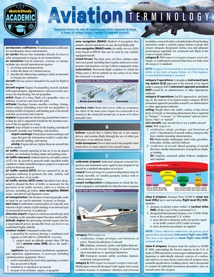 Aviation Terminology: A Quickstudy Laminated Reference Guide by Stafford, Terry