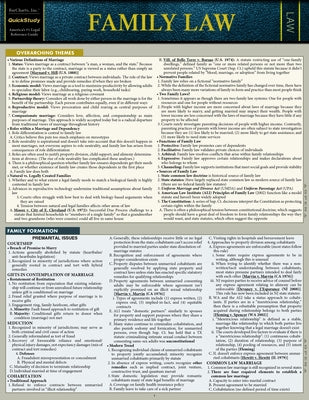 Family Law: A Quickstudy Laminated Reference Guide by Fuleihan, Dalia