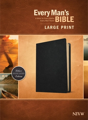 Every Man's Bible Niv, Large Print (Genuine Leather, Black) by Tyndale