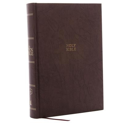 The KJV, Open Bible, Hardcover, Brown, Red Letter Edition, Comfort Print: Complete Reference System by Thomas Nelson