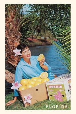 Vintage Journal Woman with Grapefruit, Florida by Found Image Press