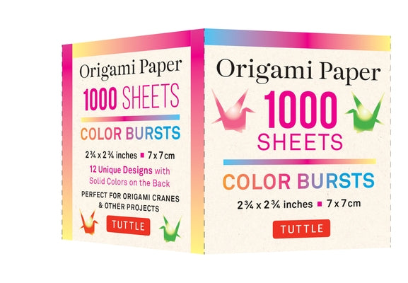 Origami Paper Color Bursts 1,000 Sheets 2 3/4 in (7 CM): Double-Sided Origami Sheets Printed with 12 Unique Radial Patterns (Instructions for Origami by Tuttle Publishing