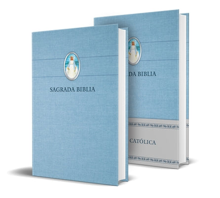 Biblia Católica En Español. Tapa Dura Azul, Con Virgen Milagrosa En Cubierta / Catholic Bible. Spanish-Language, Hardcover, Blue, Compact by Biblia de Am&#233;rica