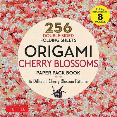 Origami Cherry Blossoms Paper Pack Book: 256 Double-Sided Folding Sheets with 16 Different Cherry Blossom Patterns with Solid Colors on the Back (Incl by Tuttle Publishing