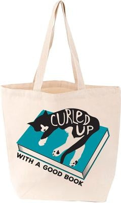 Curled Up with a Good Book Tote (Felix) by Gibbs Smith