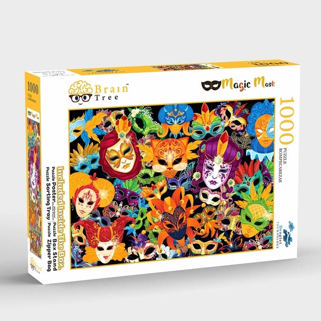 Brain Tree - Magic Mask 1000 Piece Puzzle for Adults: With Droplet Technology for Anti Glare & Soft Touch by Brain Tree Games LLC