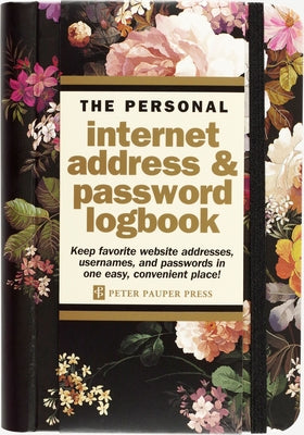 Midnight Floral Internet Address & Password Logbook by Peter Pauper Press Inc