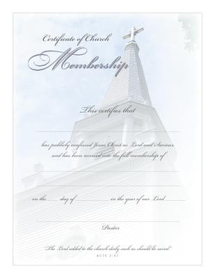 Church Membership Certificate [With Envelopes] by Warner Press