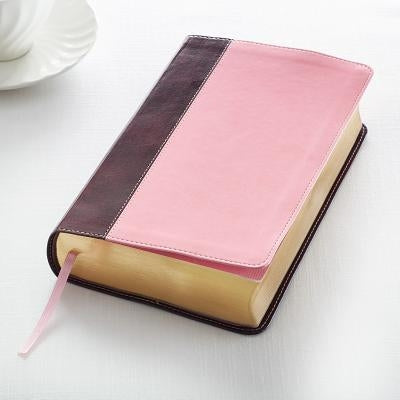 KJV Giant Print Lux-Leather Pink/Brown by 