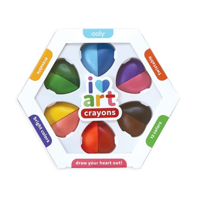 I Heart Art Erasable Crayons - Set of 6/12 Colors by Ooly