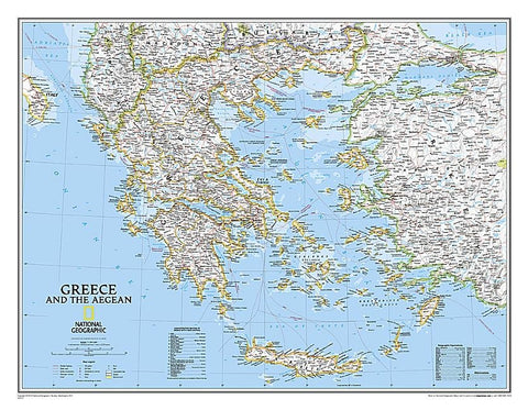 National Geographic Greece Wall Map - Classic (30.25 X 23.5 In) by National Geographic Maps