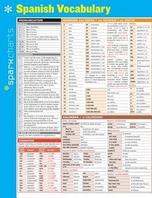 Spanish Vocabulary Sparkcharts: Volume 66 by Sparknotes