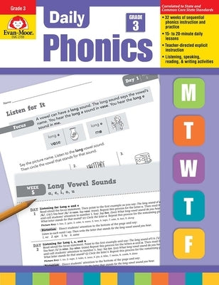 Daily Phonics, Grade 3 Teacher Edition by Evan-Moor Corporation