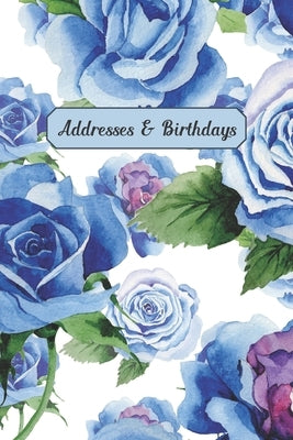 Addresses & Birthdays: Watercolor Blue Roses by Press, Andante