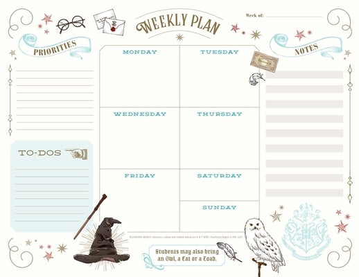 Harry Potter: Weekly Planner Notepad: (Harry Potter School Planner, Harry Potter Gift, Harry Potter Stationery, Undated Planner) by Insights