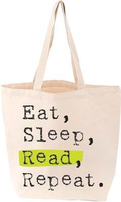 Eat, Sleep, Read, Repeat Tote by Gibbs Smith Gift