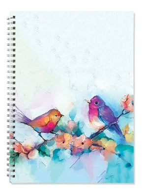 Watercolor Birds Journal A4: Do Not Follow Where the Path May Lead. by New Holland Publishers