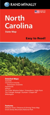 Rand McNally Easy to Read Folded Map: North Carolina State Map by Rand McNally