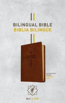 Bilingual Bible / Biblia Bilingüe Nlt/Ntv (Leatherlike, Brown) by Tyndale