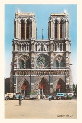 Vintage Journal Facade of Notre Dame Cathedral by Found Image Press