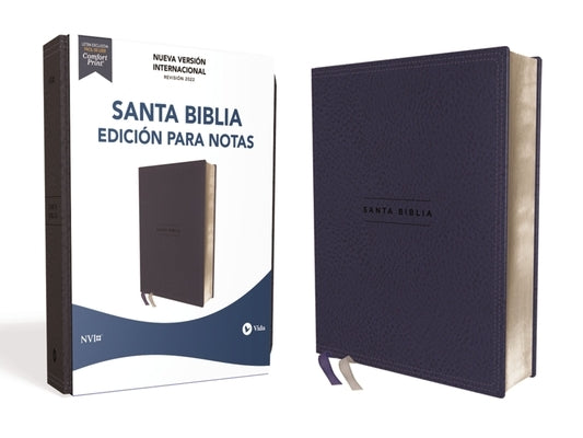 Nvi, Santa Biblia, Texto Revisado 2022, Edición Para Notas, Leathersoft, Azul Marino, Palabras de Jesús En Rojo by Nueva Versi&#243;n Internacional